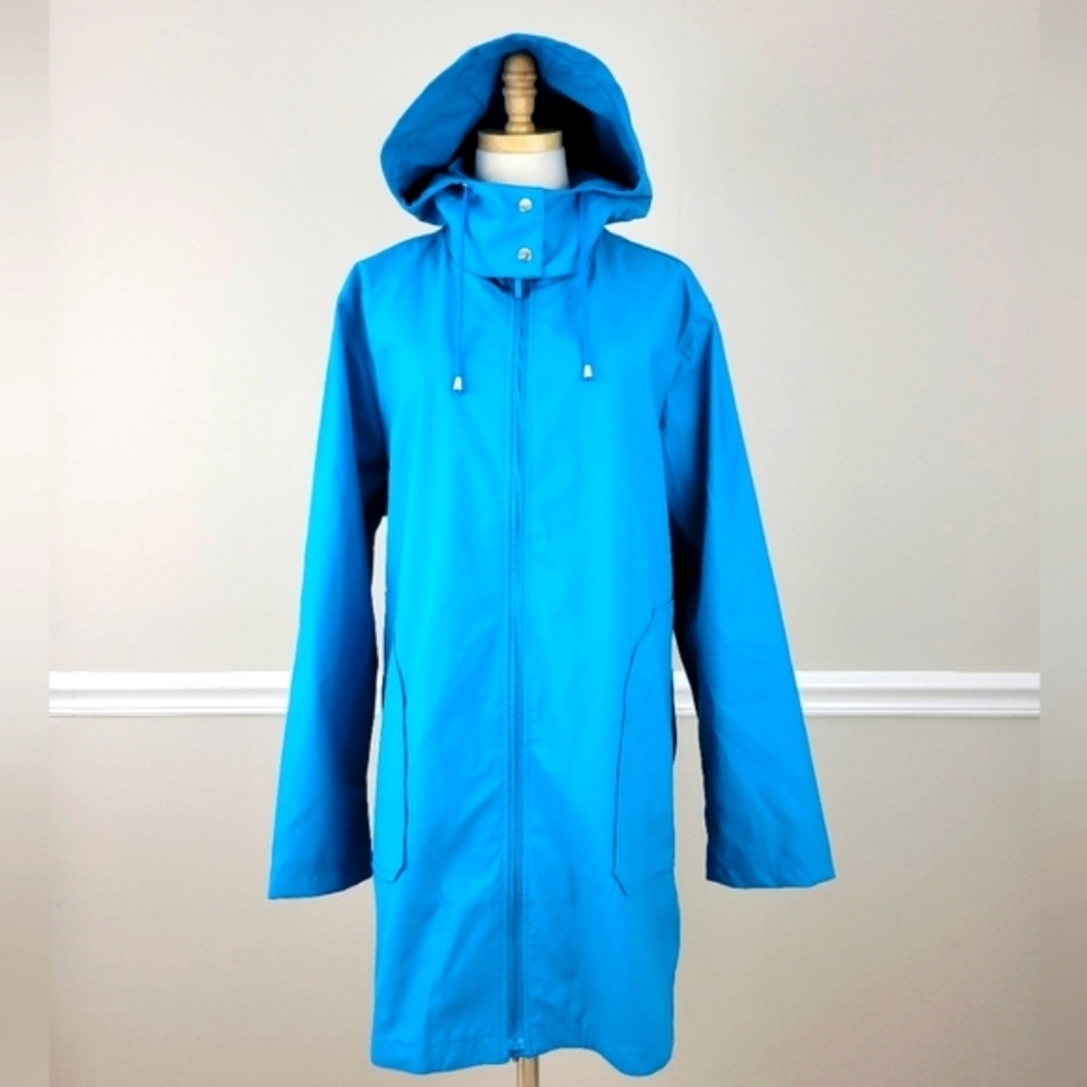 ROAMAN'S Light Blue Hooded Rain Coats 22/24 1X NWOT